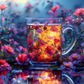 20oz SUBLIMATED DUO SKINNY TUMBLER - Flower Summer 14