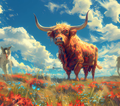 20oz SUBLIMATED DUO SKINNY TUMBLER - Highland Cow 1