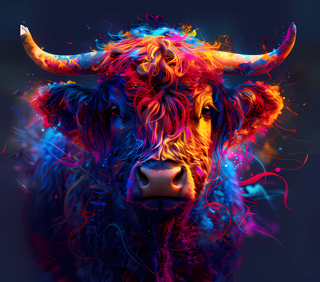 20oz SUBLIMATED DUO SKINNY TUMBLER - Highland Cow 2