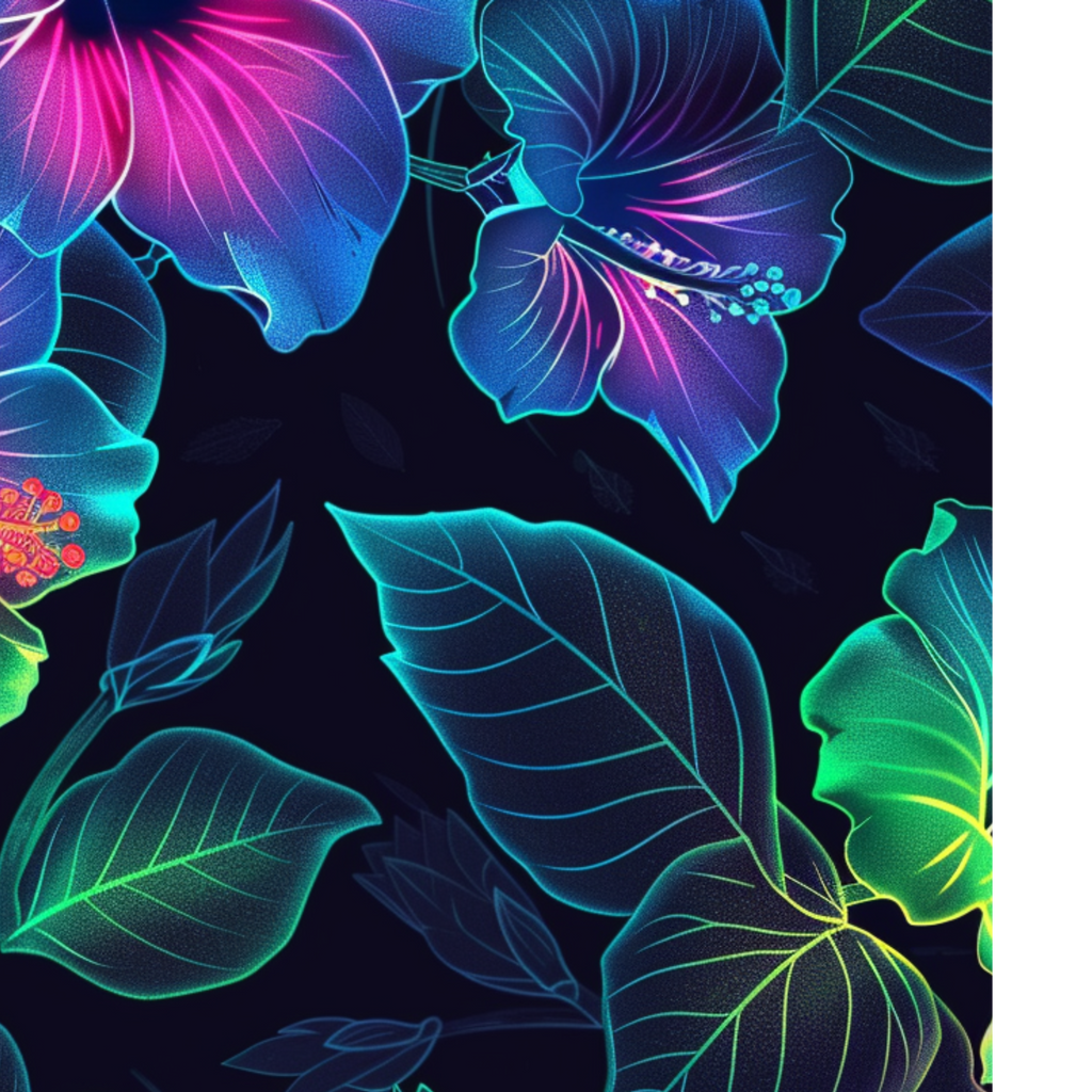 20oz SUBLIMATED DUO SKINNY TUMBLER - Neon Glowing Hibiscus 2