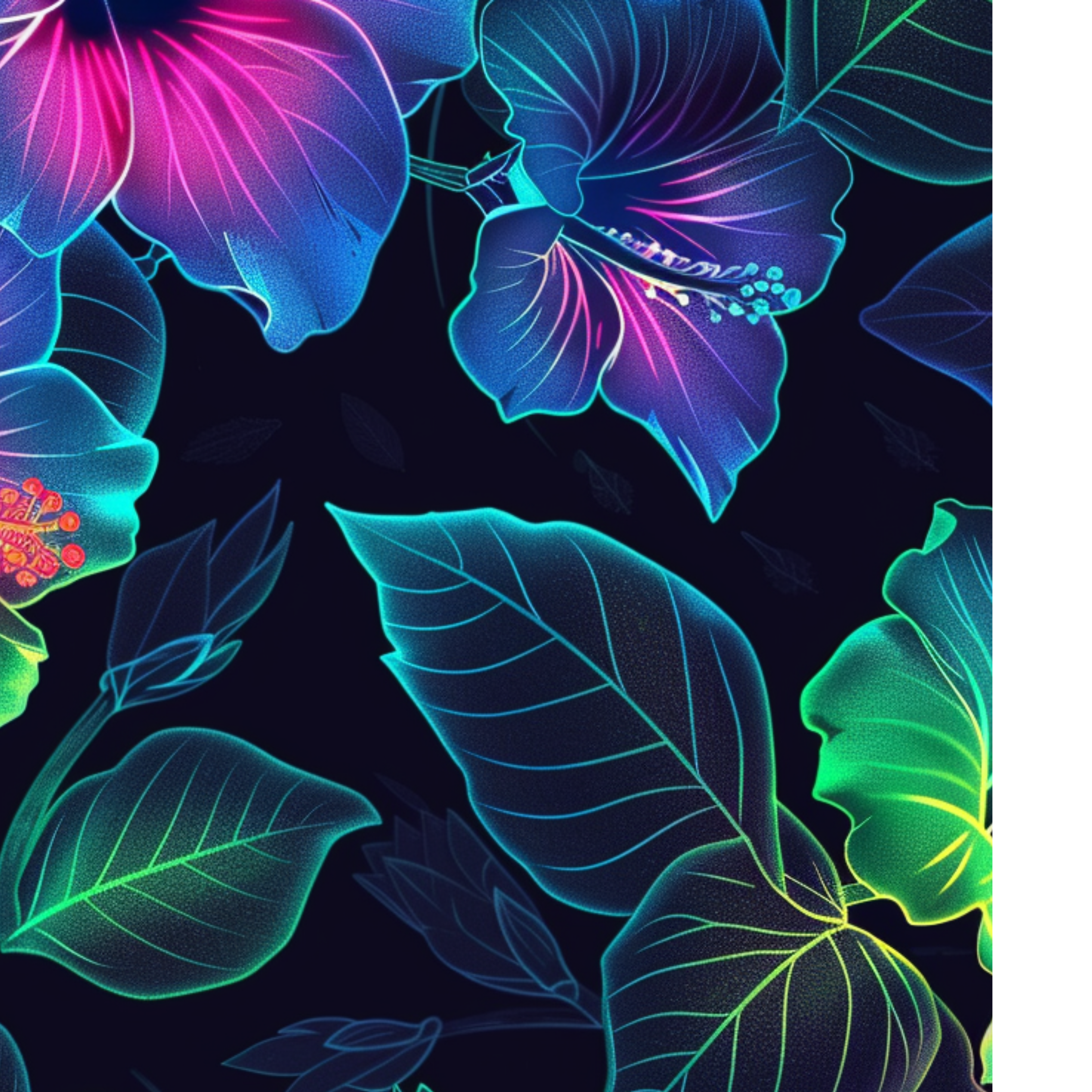 20oz SUBLIMATED DUO SKINNY TUMBLER - Neon Glowing Hibiscus 2