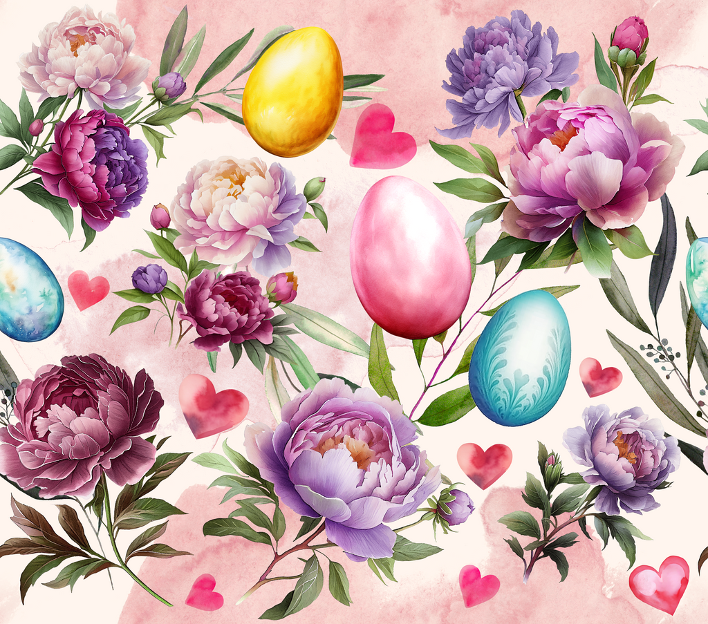 20oz SUBLIMATED DUO SKINNY TUMBLER - Springtime Egg Bloom