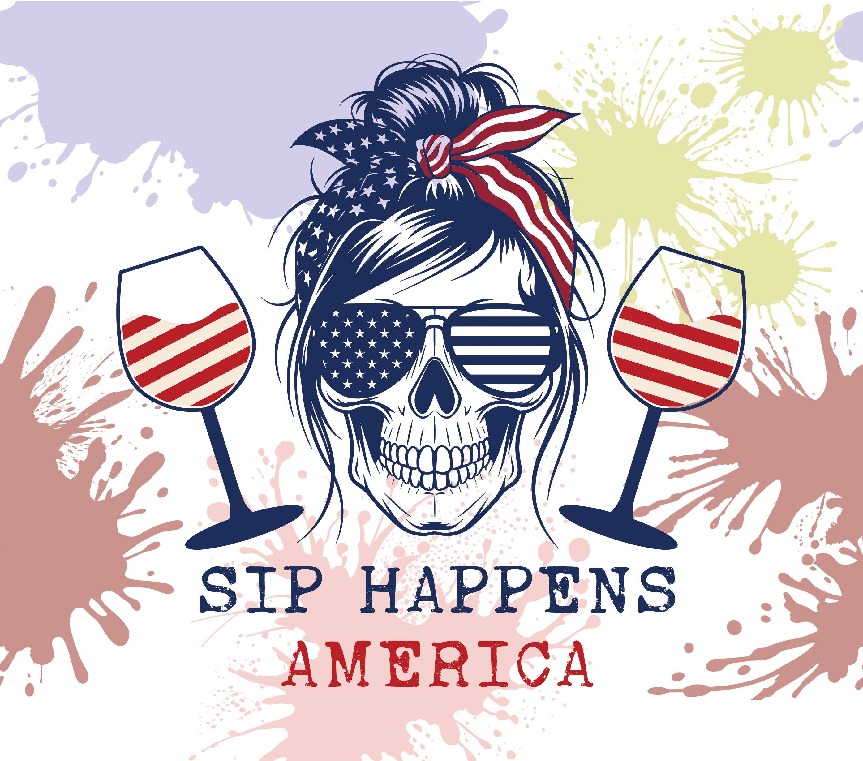 20oz SUBLIMATED DUO SKINNY TUMBLER - Sip Happens America